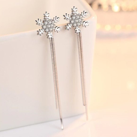 925 sterling silver Hollow Flowers Exaggerated Pop Earrings for women, J159 - Picture 2 of 6